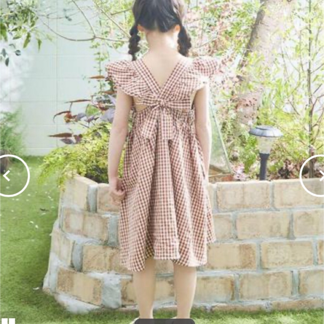 apres les cours(アプレレクール)のアプレレクール　チェック柄ワンピース　120cm キッズ/ベビー/マタニティのキッズ服女の子用(90cm~)(ワンピース)の商品写真