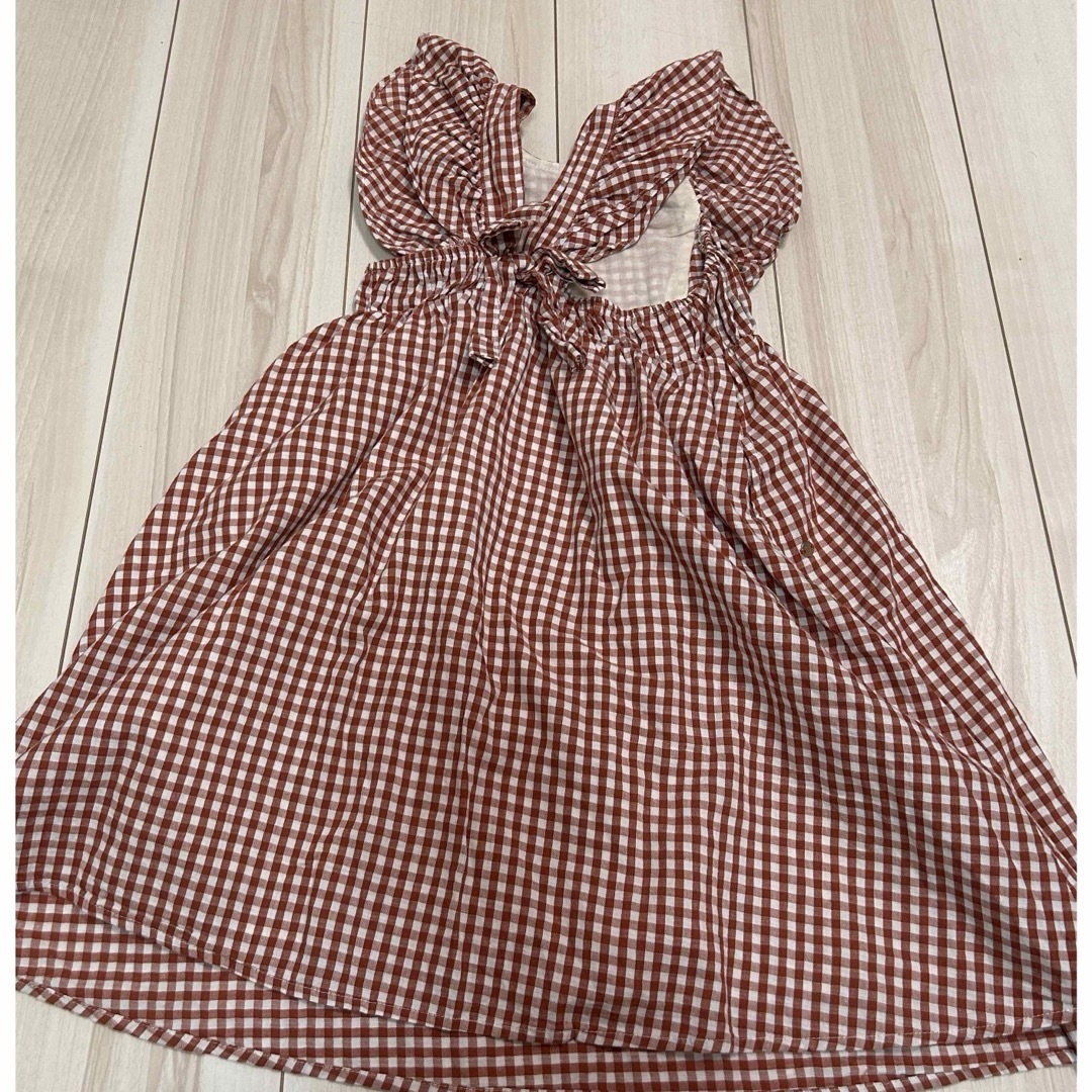 apres les cours(アプレレクール)のアプレレクール　チェック柄ワンピース　120cm キッズ/ベビー/マタニティのキッズ服女の子用(90cm~)(ワンピース)の商品写真