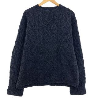 ジェイクルー(J.Crew)の古着 ジェイクルー J.Crew HAND KNIT ハンドニット フィッシャーマン アランニットセーター メンズM /eaa409276(ニット/セーター)