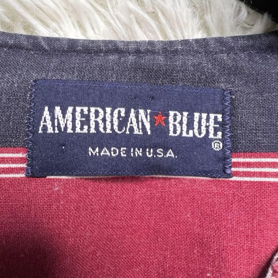 USA製 AMERICAN BLUE ビックカラー ストライプ ブラウス  レディースのトップス(シャツ/ブラウス(長袖/七分))の商品写真