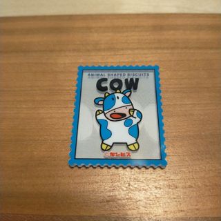 ギンビス(ギンビス)のたべっ子どうぶつ 切手風アクリルステッカー COW うし(キャラクターグッズ)