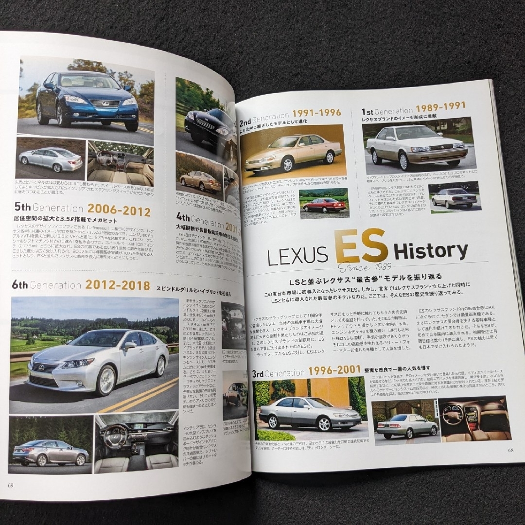 レクサス　ESのすべて　歴史　純正 オプションパーツ　カタログ　F SPORT エンタメ/ホビーの雑誌(車/バイク)の商品写真