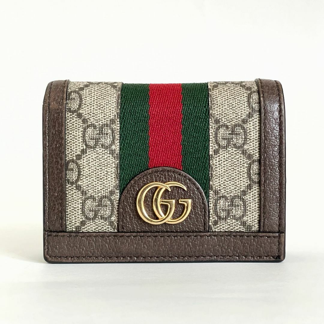 Gucci(グッチ)のGUCCI グッチ オフディア シェリーライン GGスプリーム 折財布 茶 レディースのファッション小物(財布)の商品写真