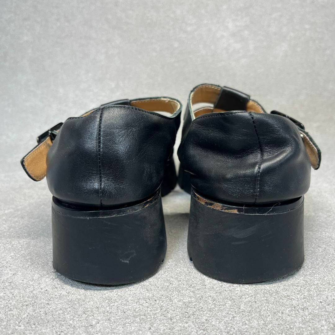 あしながおじさん(アシナガオジサン)のあしながおじさん 24cm 厚底グルカサンダル ブラック ♫ レディースの靴/シューズ(サンダル)の商品写真