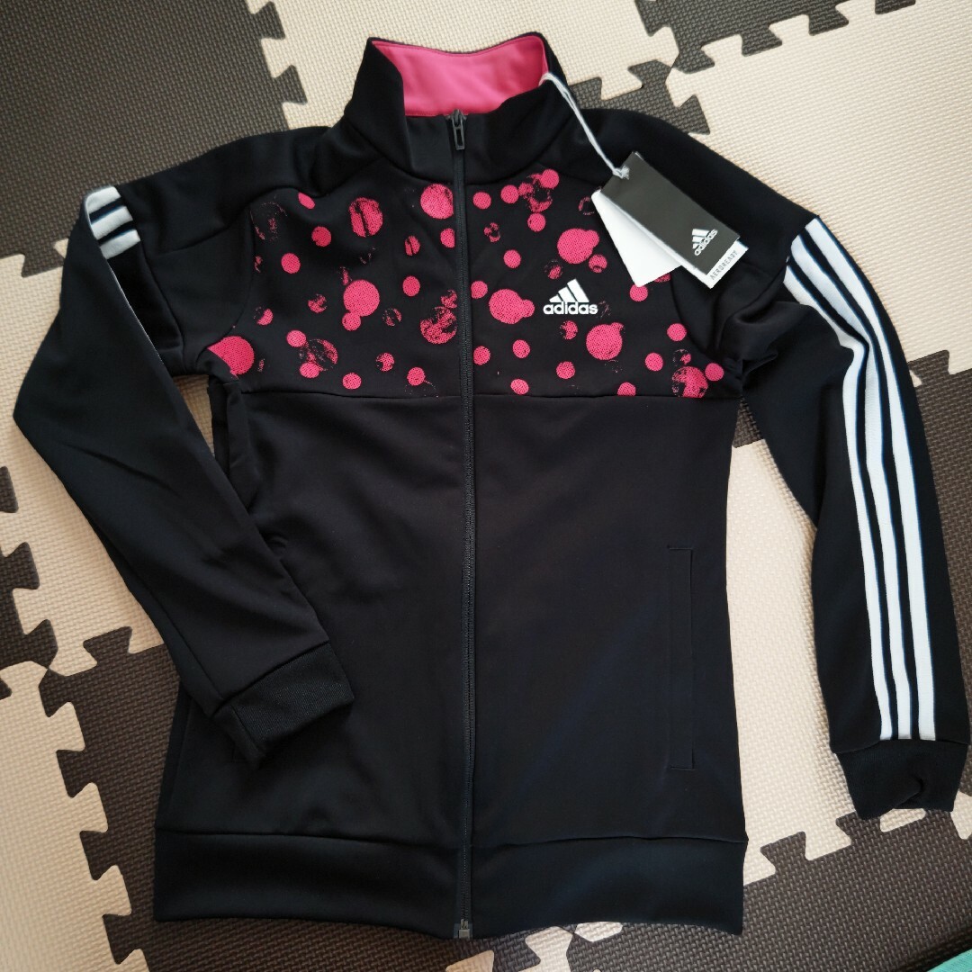 adidas(アディダス)の【新品】アディダス ジップアップジャージ 160 キッズ/ベビー/マタニティのキッズ服女の子用(90cm~)(ジャケット/上着)の商品写真