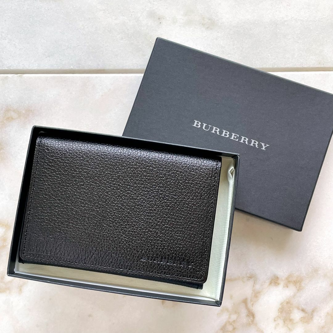 BURBERRY(バーバリー)の未使用☆BURBERRY バーバリー レザー カードケース 名刺入 ブラック  レディースのファッション小物(名刺入れ/定期入れ)の商品写真