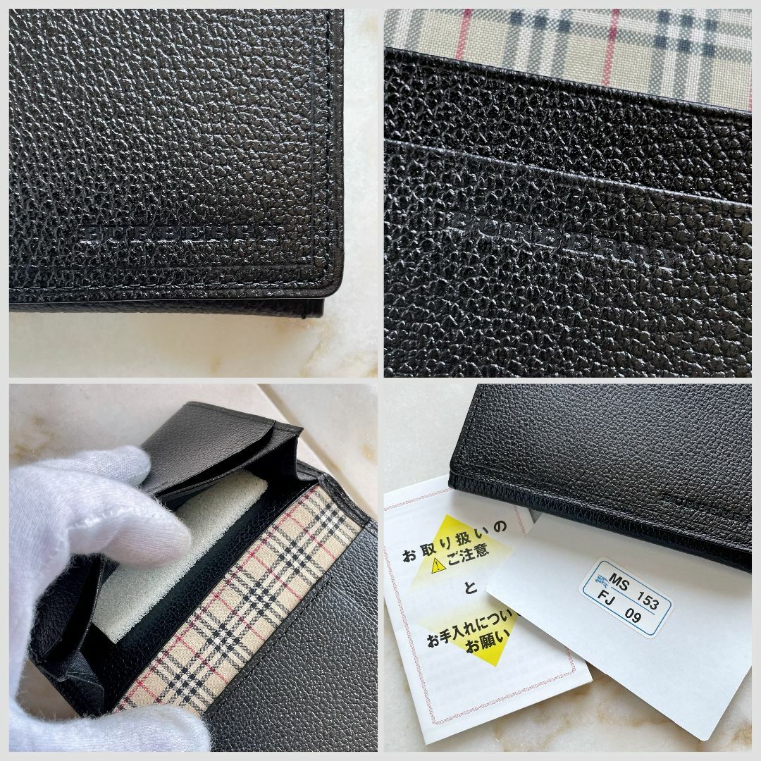 BURBERRY(バーバリー)の未使用☆BURBERRY バーバリー レザー カードケース 名刺入 ブラック  レディースのファッション小物(名刺入れ/定期入れ)の商品写真