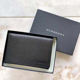 BURBERRY - 未使用☆BURBERRY バーバリー レザー カードケース 名刺入 ブラック 