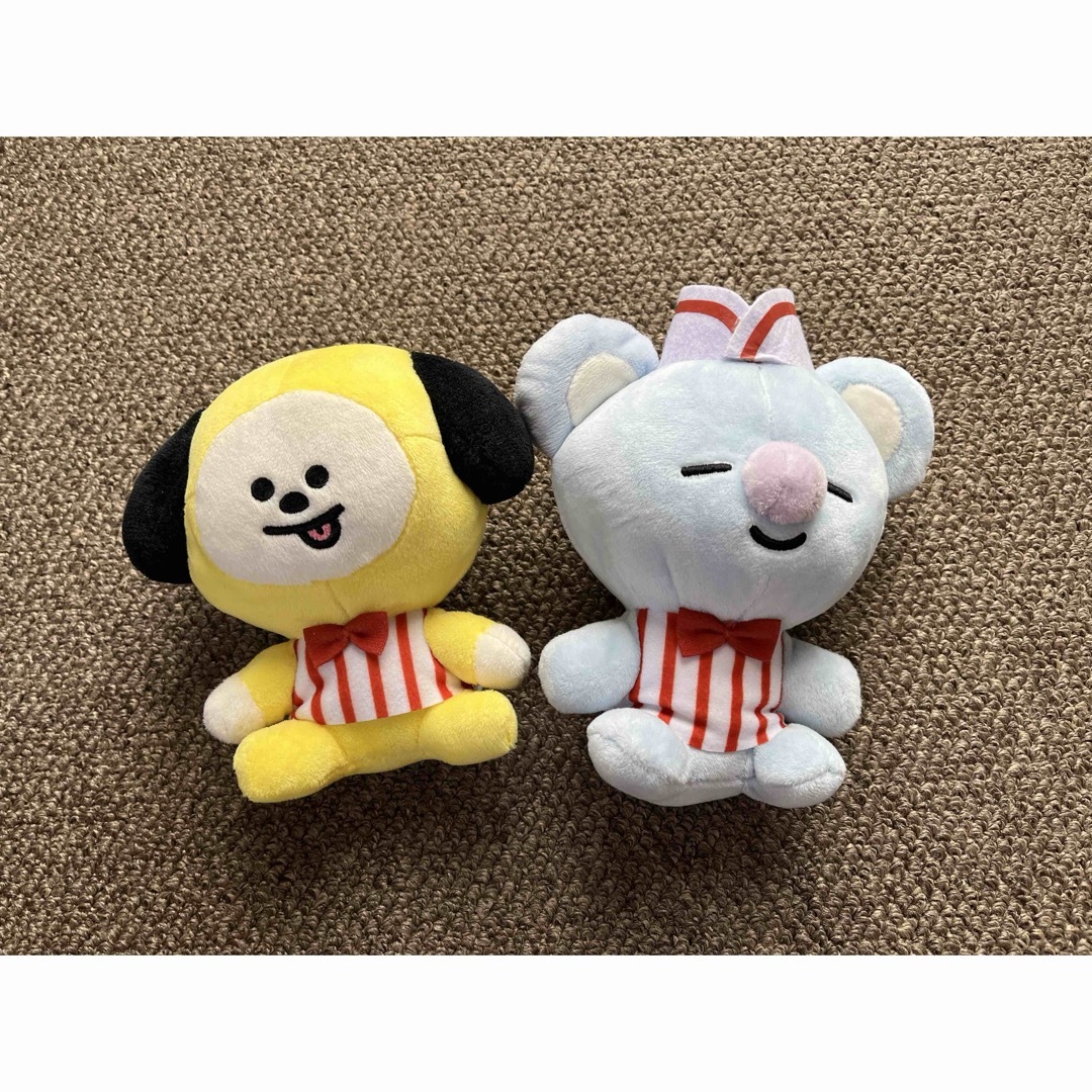 BT21(ビーティーイシビル)のBT21 ファミマ一番くじぬいぐるみセット　チミー、コヤ エンタメ/ホビーのおもちゃ/ぬいぐるみ(ぬいぐるみ)の商品写真