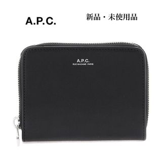 アーペーセー(A.P.C)のA.P.C. アーペーセー 二つ折り 財布 ラウンドジップ ブラック(折り財布)