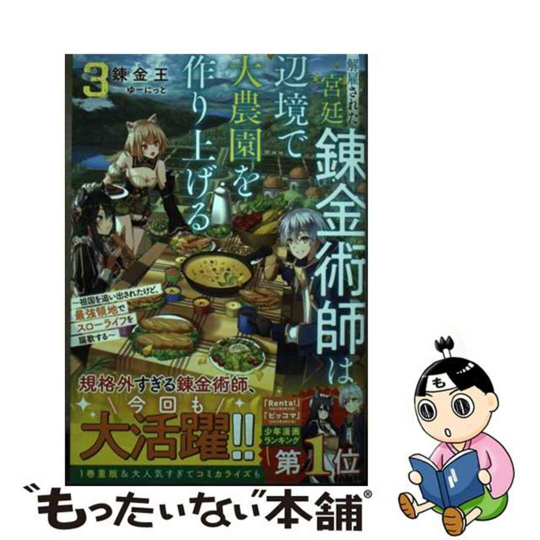 【中古】 解雇された宮廷錬金術師は辺境で大農園を作り上げる 祖国を追い出されたけど、最強領地でスローライフを謳 ３/スターツ出版/錬金王 エンタメ/ホビーの本(文学/小説)の商品写真