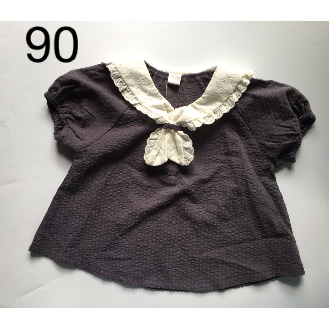 tete a tete(テータテート)のtete a tete セーラーブラウス　90 キッズ/ベビー/マタニティのキッズ服女の子用(90cm~)(Tシャツ/カットソー)の商品写真