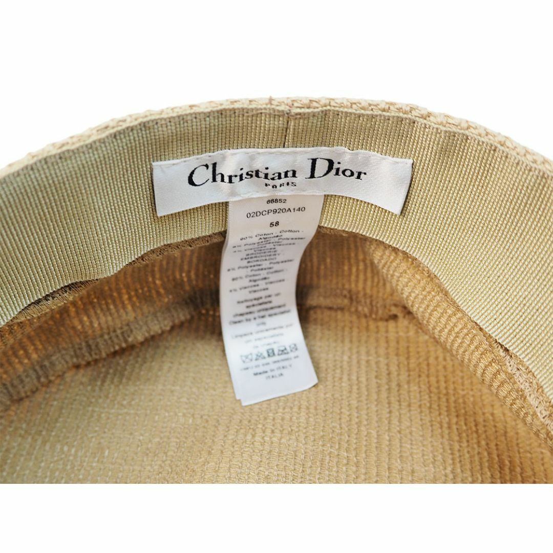 Christian Dior(クリスチャンディオール)のクリスチャンディオール キャスケット ベージュ 02DCP920A140 58 レディース 綿 ベイカーボーイ キャップ ハンチング ワークキャップ Christian Dior レディースの帽子(キャスケット)の商品写真
