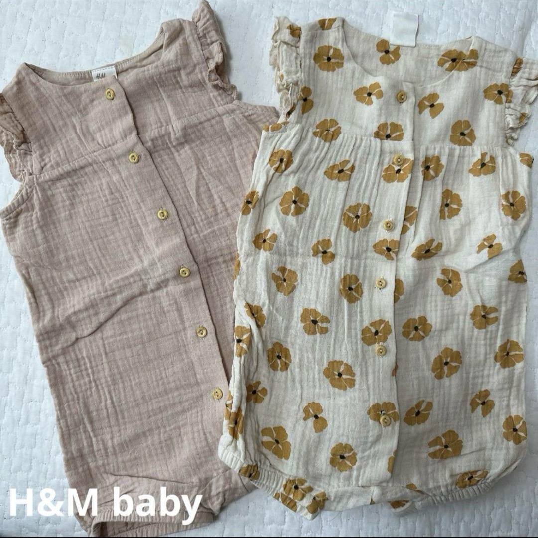 H&M(エイチアンドエム)のH&M baby ロンパース70 キッズ/ベビー/マタニティのベビー服(~85cm)(ロンパース)の商品写真