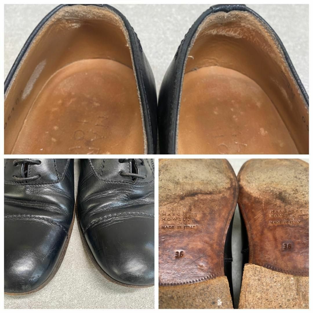 MARGARET HOWELL(マーガレットハウエル)のマーガレットハウエル 23.5cm相当 シングルチップシューズ ブラック ♫ レディースの靴/シューズ(ローファー/革靴)の商品写真