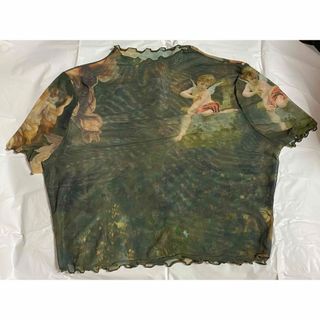 シースルー トップス 半袖 絵画 天使(Tシャツ(半袖/袖なし))