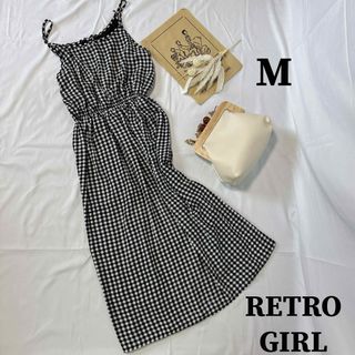 レトロガール(RETRO GIRL)のRETRO GIRL レトロガール ギンガムチェック キャミワンピース 4d39(ロングワンピース/マキシワンピース)