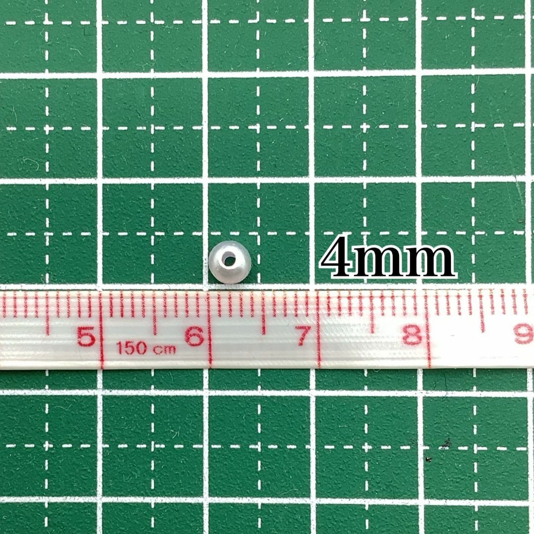 【R2275】パールビーズ　穴あり　ゆめかわ色　4mm　400個 ハンドメイドの素材/材料(各種パーツ)の商品写真