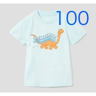 Design Tshirts Store graniph - グラニフ　11ぴきのねこ　恐竜　キッズTシャツ　水色　100