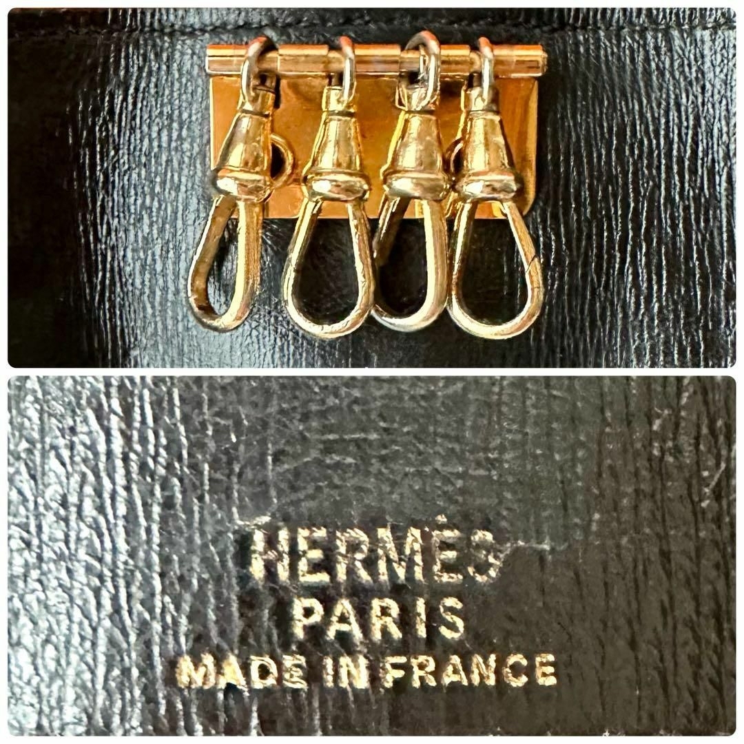 Hermes(エルメス)のHERMES エルメス ４連 キーケース ブラック ゴールド金具 メンズのファッション小物(キーケース)の商品写真