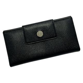 BVLGARI - ☆☆BVLGARI ブルガリ クラシコ Wホック財布 ブラック グレインレザー レディース シルバー金具