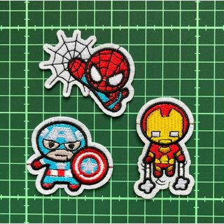 アベンジャーズ刺繍ワッペン　ステッカー　アップリケ　3枚組(その他)