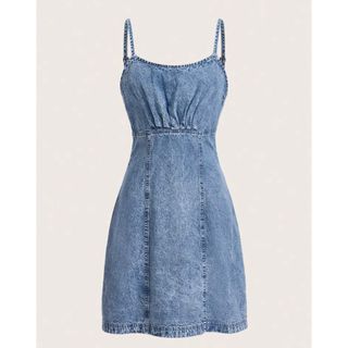 シーイン(SHEIN)のSHEIN キャミデニムワンピース　S(ミニワンピース)