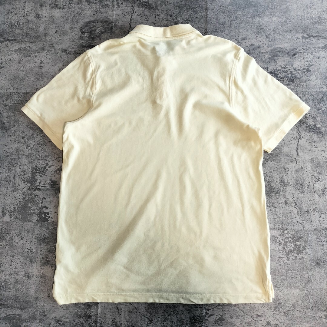 【C188】USA古着 半袖ポロシャツ george ペールイエロー メンズのトップス(ポロシャツ)の商品写真