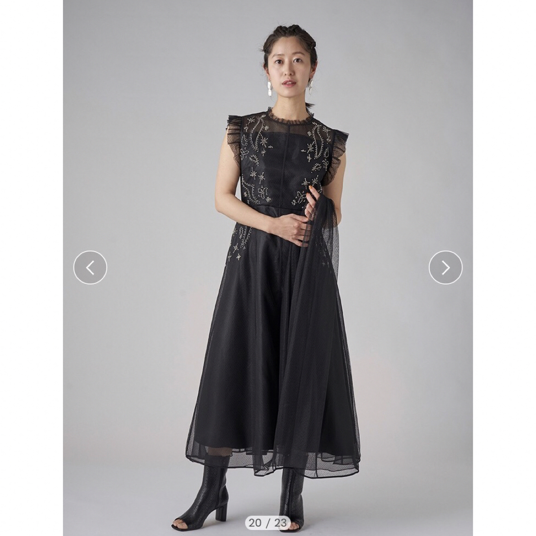 新品未使用 CELFORD セルフォード ビーズ刺繍ワンピース BLK 36 新品未使用 CELFORD セルフォード ビーズ刺繍ワンピース BLK 36