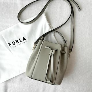 フルラ(Furla)の極美品 フルラ ミアステラ 2way レザー ショルダーバッグ ミニ グレージュ(ショルダーバッグ)