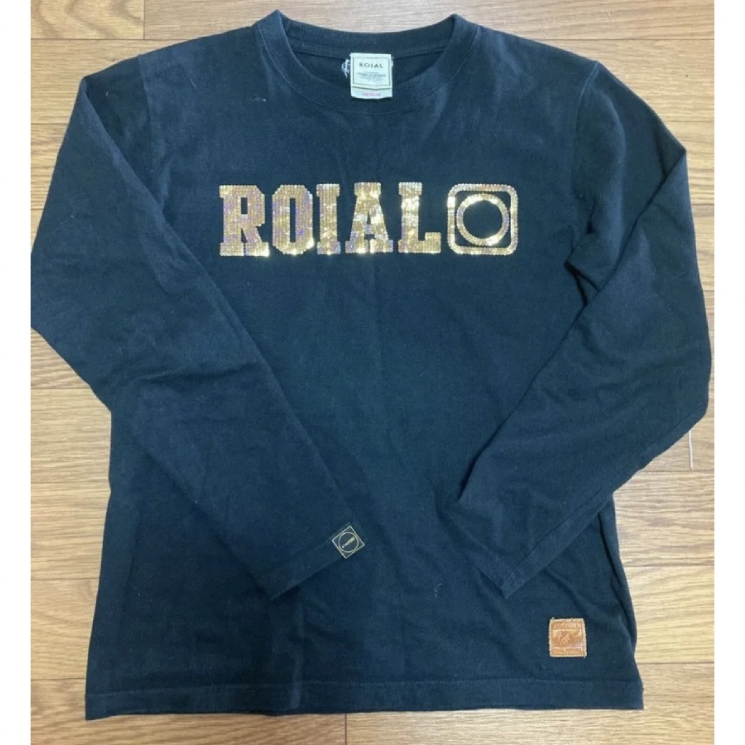 roial(ロイヤル)のロイヤル　ロンT　長袖Tシャツ　Mサイズ　ブラック レディースのトップス(Tシャツ(長袖/七分))の商品写真