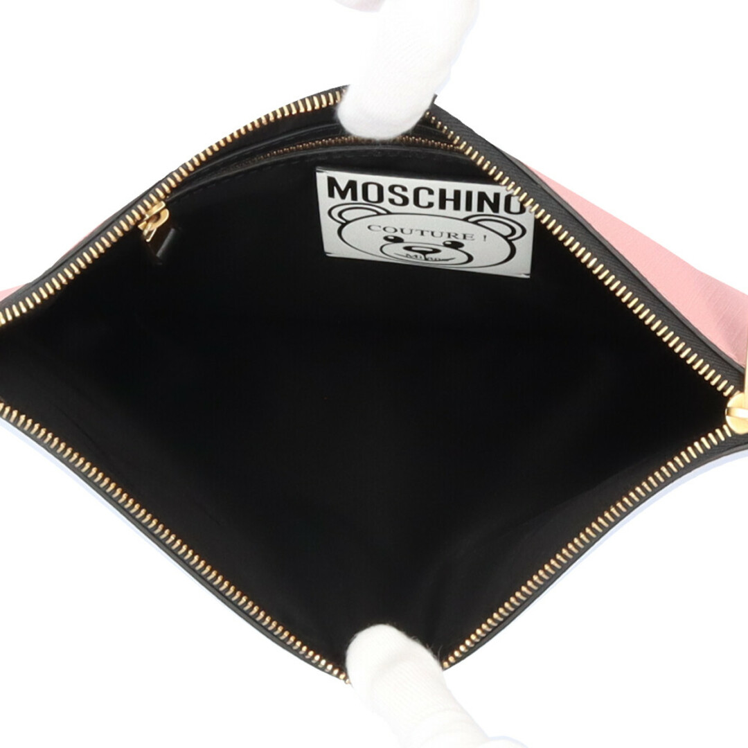 MOSCHINO(モスキーノ)のモスキーノ クラッチバッグ レザー ピンク レディース MOSCHINO  中古 レディースのバッグ(クラッチバッグ)の商品写真