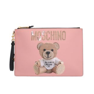 MOSCHINO - モスキーノ クラッチバッグ レザー ピンク レディース MOSCHINO  中古