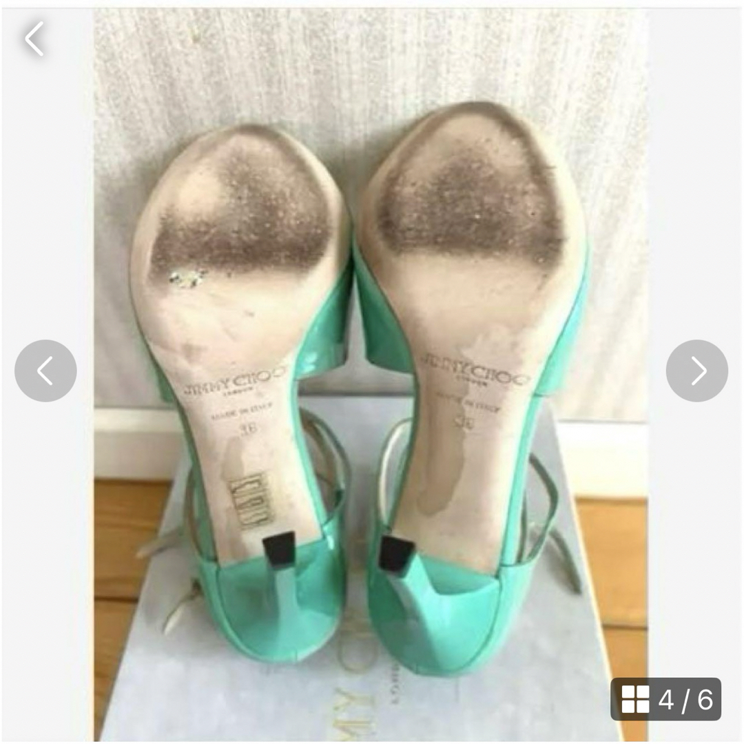 JIMMY CHOO(ジミーチュウ)の超美品♪ JIMMY CHOO サンダル(LANGPAT MIAMIMINT) レディースの靴/シューズ(サンダル)の商品写真