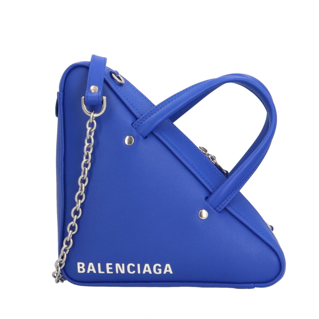 Balenciaga(バレンシアガ)のバレンシアガ トライアングルダッフル ショルダーバッグ レザー ブルー レディース BALENCIAGA  中古 レディースのバッグ(ショルダーバッグ)の商品写真