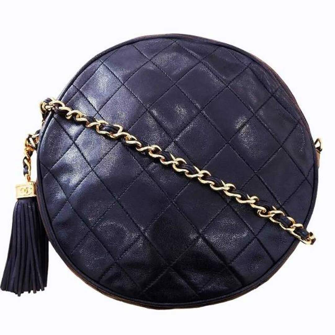 CHANEL(シャネル)のシャネル ヴィンテージ 0番台 マトラッセ ラウンド チェーン ショルダーバッグ レディースのバッグ(ショルダーバッグ)の商品写真