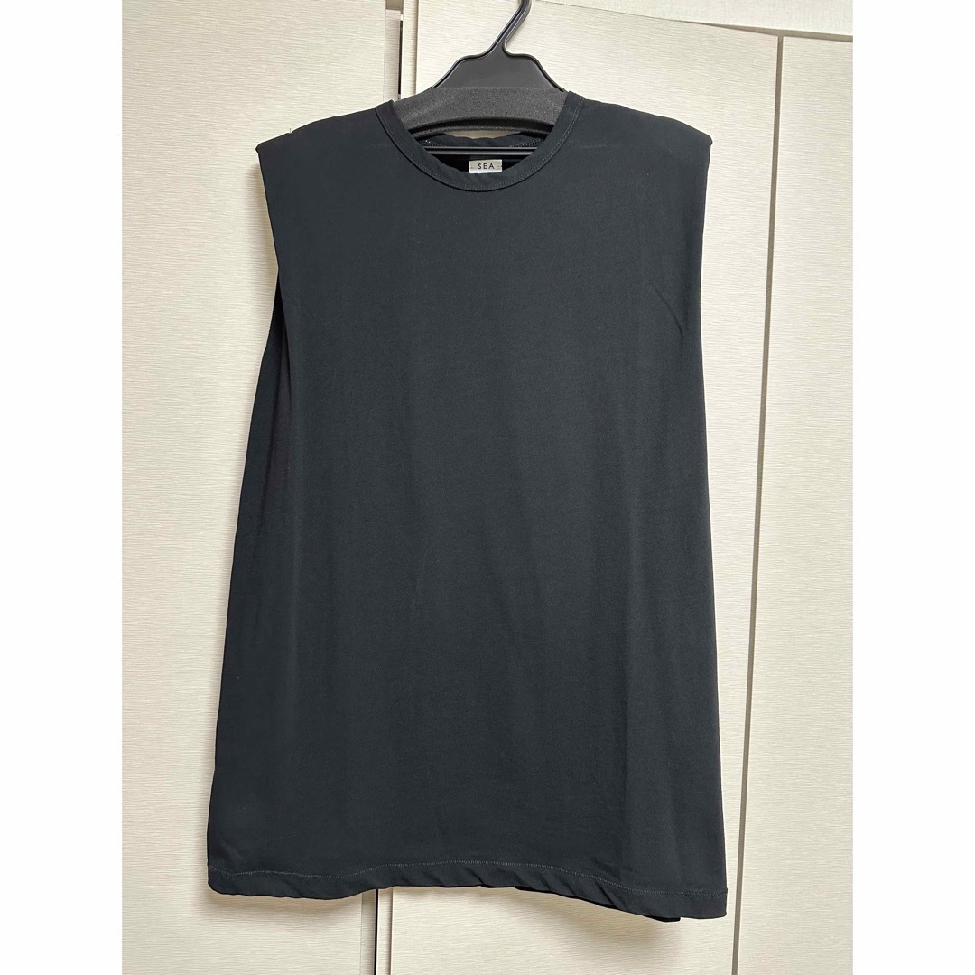 SEA(シー)のsea rie  2XLパワーショルダータンクトップ カットソー レディースのトップス(Tシャツ(半袖/袖なし))の商品写真