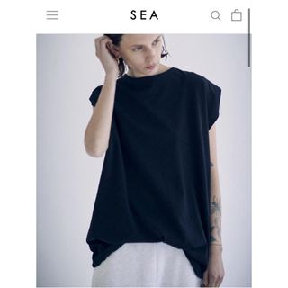 シー(SEA)のsea rie  2XLパワーショルダータンクトップ カットソー(Tシャツ(半袖/袖なし))