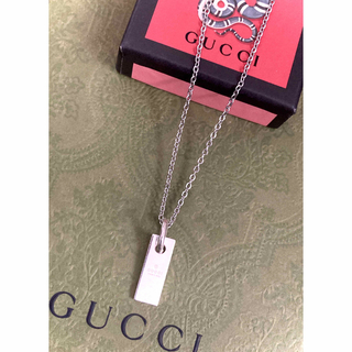 グッチ(Gucci)のGUCCI/グッチ ミニタグ/プレート ネックレス/ペンダント(チェーン50cm(ネックレス)