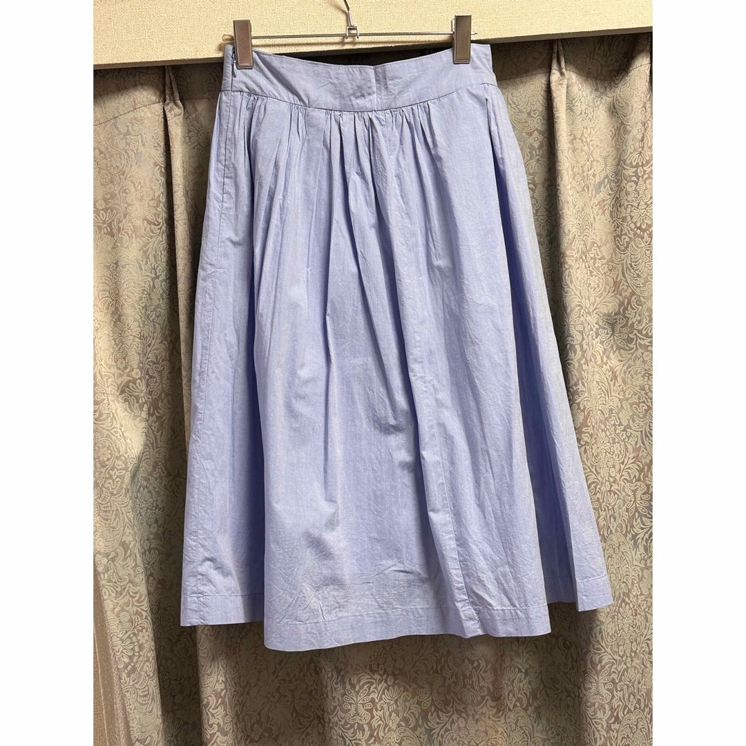 SNIDEL(スナイデル)のスナイデル SNIDEL フレアスカート 水色 春 夏 ライトブルー レディースのスカート(ひざ丈スカート)の商品写真