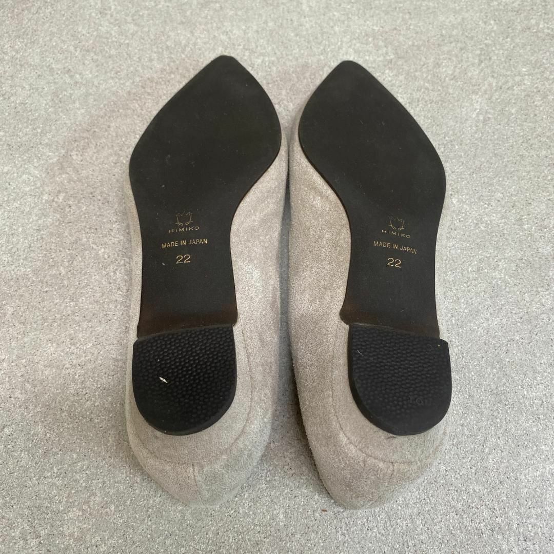 卑弥呼(ヒミコ)の卑弥呼 ON ROUGE 22cm ローヒールパンプス グレー ♫ レディースの靴/シューズ(ハイヒール/パンプス)の商品写真
