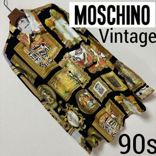 モスキーノ(MOSCHINO)の90s■MOSCHINO■アート パネル オーバーサイズ シャツ ブラウス M(シャツ)