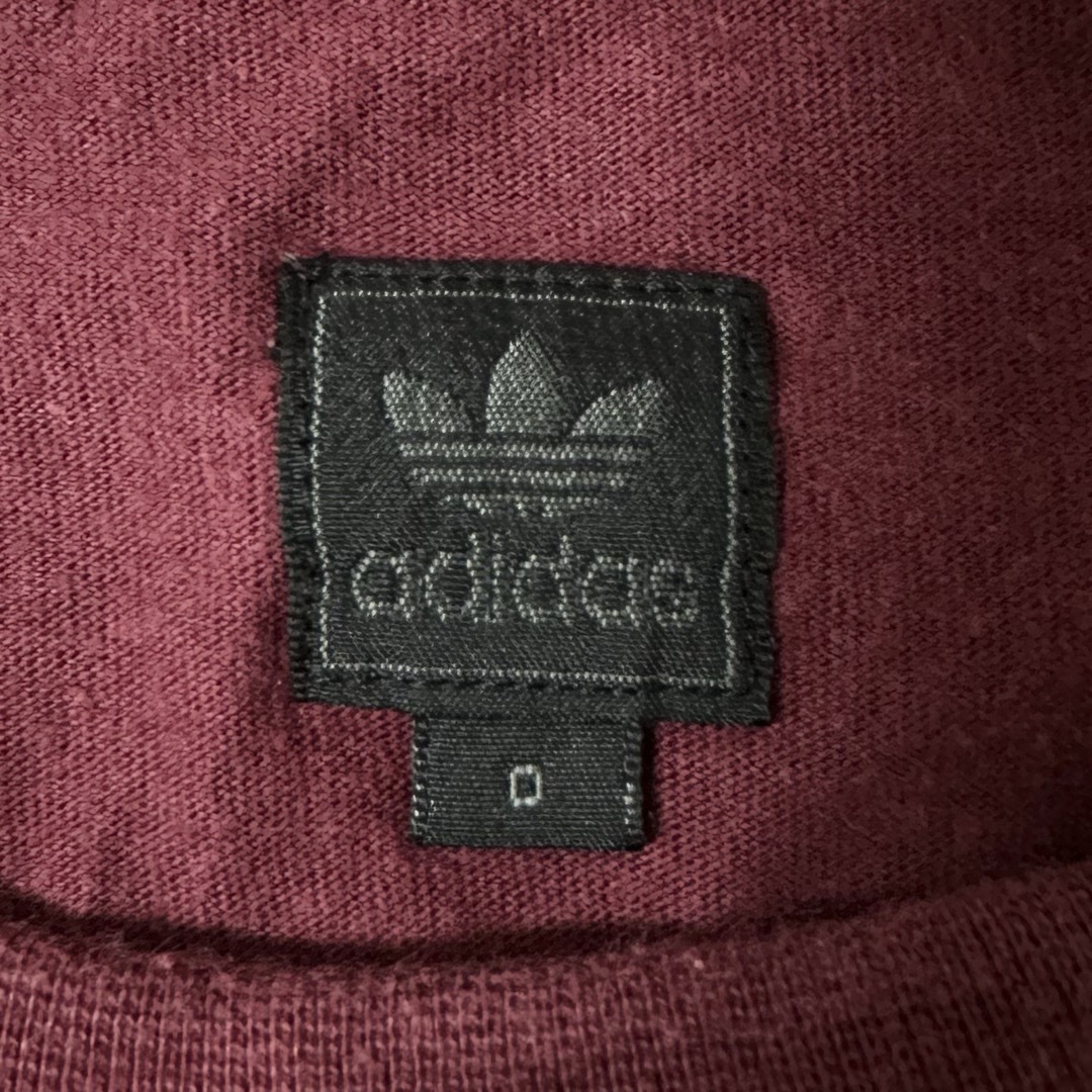 adidas(アディダス)の美品★00s★adidas/アディダス★半袖リンガーTシャツ★赤茶×黄★ML相当 メンズのトップス(Tシャツ/カットソー(半袖/袖なし))の商品写真