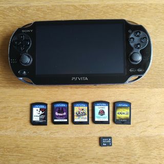 ソニー(SONY)のPS VITA pch-1100（有機ELモデル） 本体、4GBメモリーカード付(携帯用ゲーム機本体)