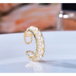 【可愛い】オシャレ　パール　リング　指輪　アクセサリー　真珠　レディース(リング(指輪))