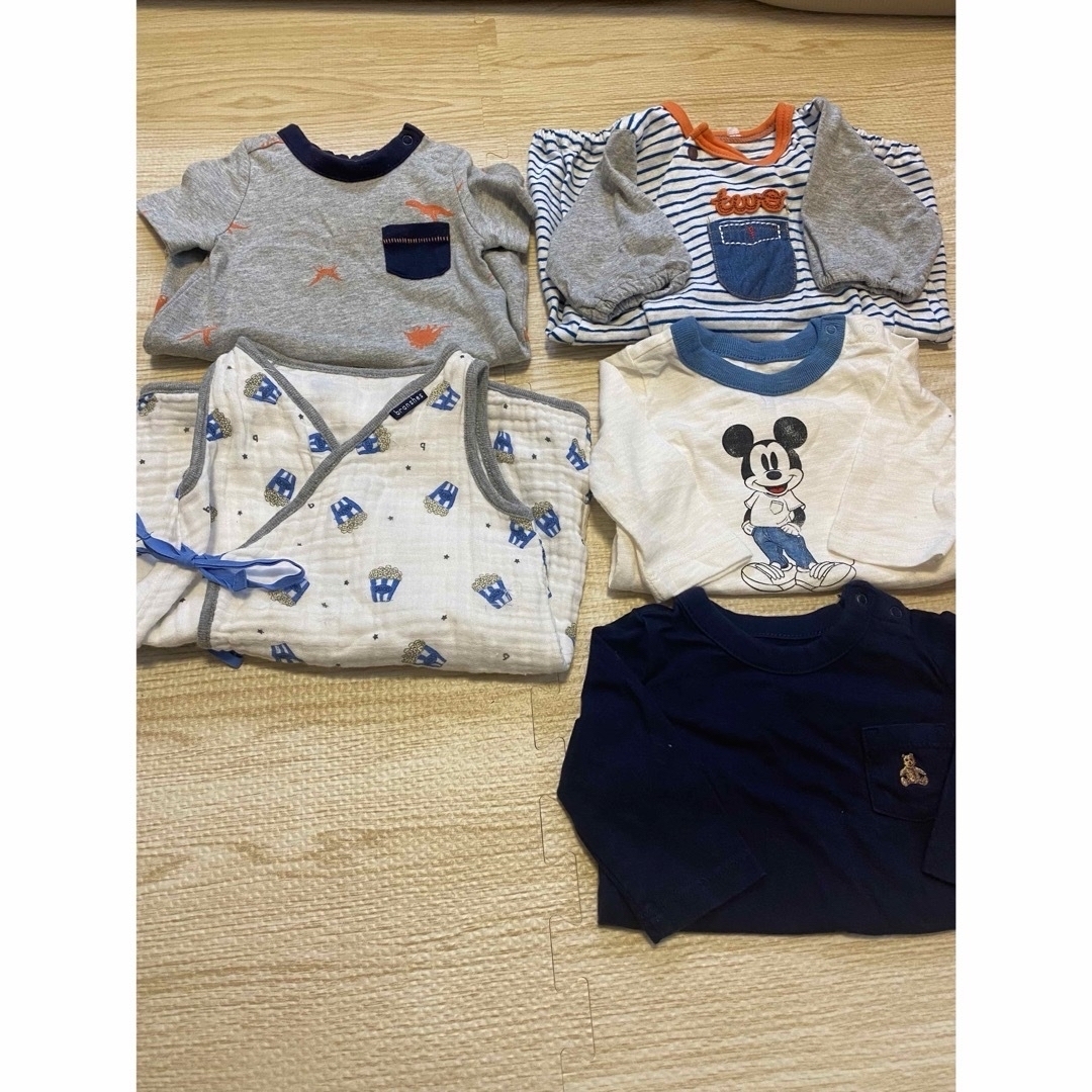 GAP Kids(ギャップキッズ)の［50センチ］半袖、長袖ロンパースセット キッズ/ベビー/マタニティのベビー服(~85cm)(ロンパース)の商品写真