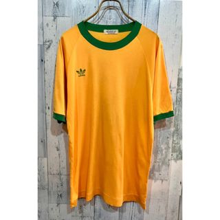 アディダス(adidas)のビンテージadidasアディダス リンガーTシャツ デサント 80s(Tシャツ/カットソー(半袖/袖なし))