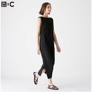 ユニクロ(UNIQLO)のユニクロ　クレープジャージーワンピース(ロングワンピース/マキシワンピース)