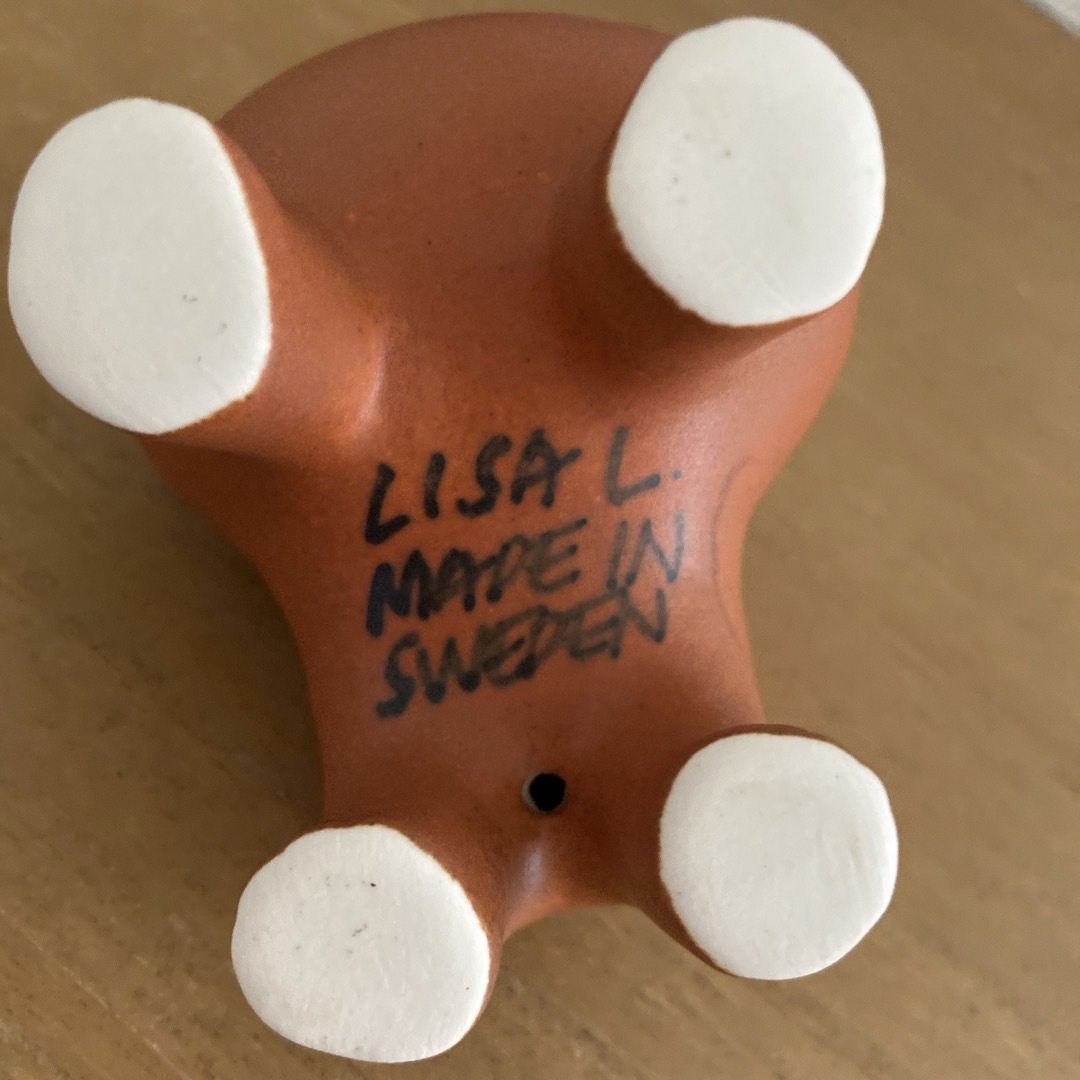 Lisa Larson(リサラーソン)のリサラーソン　LISA LARSON スウェーデン　ブルドッグブラウン陶器 インテリア/住まい/日用品のインテリア小物(置物)の商品写真