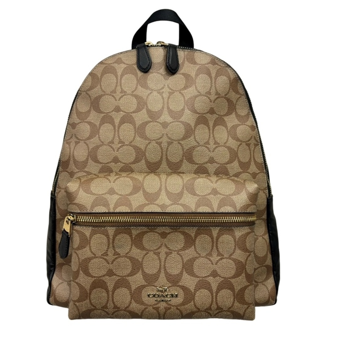 COACH(コーチ)のCOACH コーチ バックパック F58314 中古良品 リュック ブラウン シグネチャー レザー レディース 32404K191 レディースのバッグ(リュック/バックパック)の商品写真